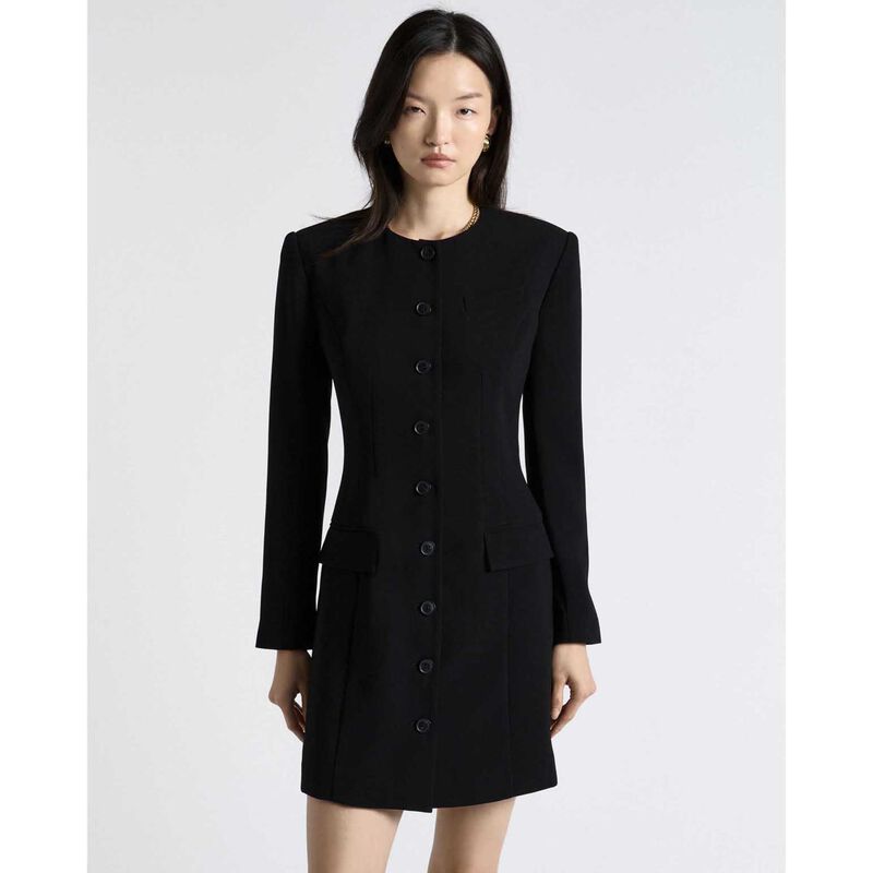 Cue Crepe Button Through Mini Dress image number 3